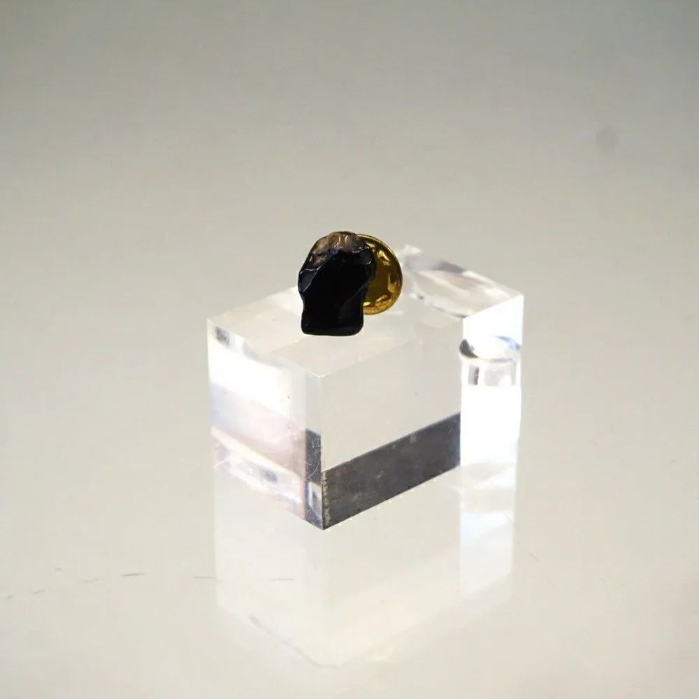 Polished Natural Stone Lapel Pin Tie Tack Unisex Jewelry